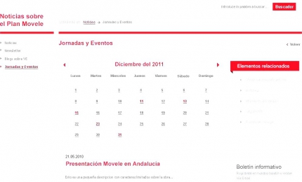 Portal web del plan nacional Movele del Ministerio de Industria